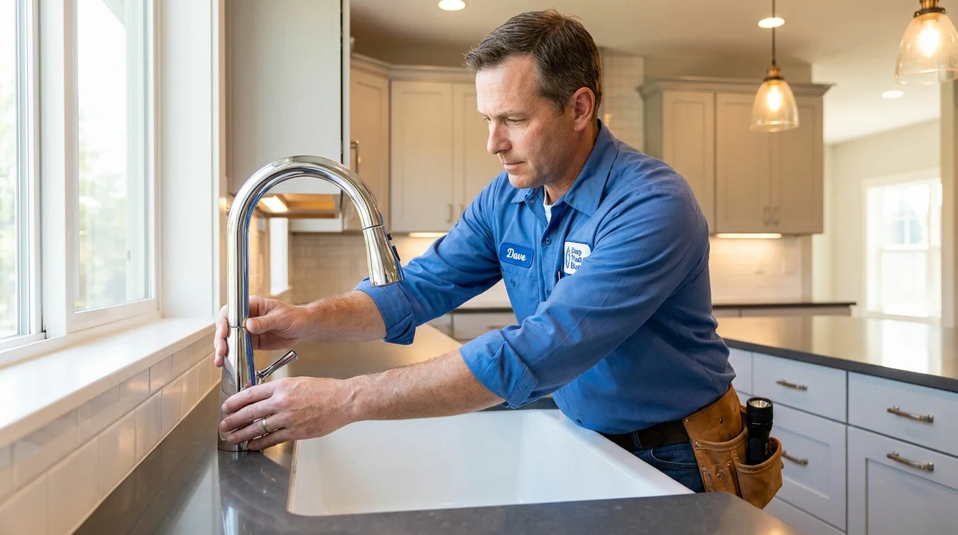 Kitchen faucet installation by Johns Plumbing LLC in Murrells Inlet